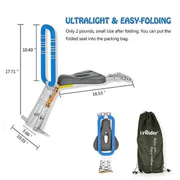 UrRider Child Bike Seat - Portable & Safe Front Baby Carrier