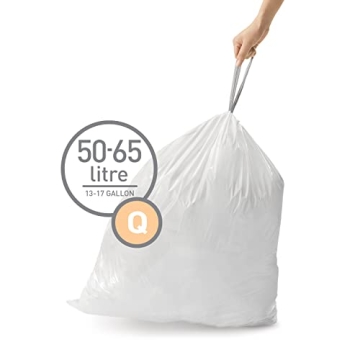 simplehuman Code Q Trash Bags - Durable, Custom Fit Liners