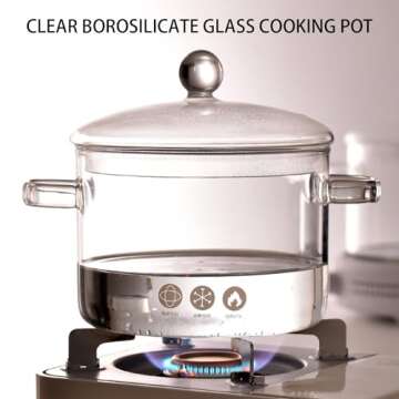 Mzowgzk Glass Cooking Pot - Versatile and Stylish