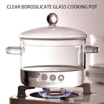 Mzowgzk Glass Cooking Pot - Versatile and Stylish