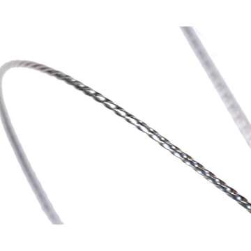 Square Twist Wire 20 Gauge (0.032") Sterling Silver – 0.81mm 2 Feet Half Hard Temper 925 Silver for Jewelry Making, Wire Wrapping, for Cabochon Settings, Rings, Bracelets, and Pendants SKU: ss14901