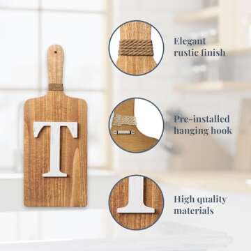 Barnyard Designs Hanging Eat Sign for Kitchen Wall Decor - Kitchen Wall Art Decor 6" x 15", Farmhouse Decorations for Wall, Rustic Eat Signs for Dining Room, Multicolor