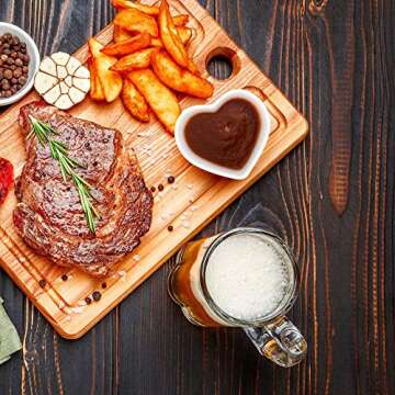 Beautyflier Pack of 4 Heart Shaped Ceramic Sauce Dishes Plates Serving Saucers Bowl For Sushi Appetizer Japanese Style Dinnerware Set (White, 4pcs)