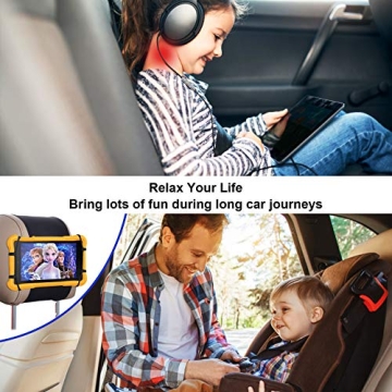 FANGOR Car Headrest Mount for Kids - Secure Tablet Holder
