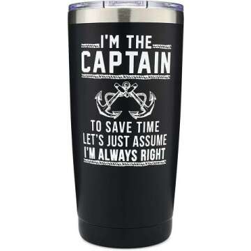 Funny Captain Tumbler for Boat Lovers