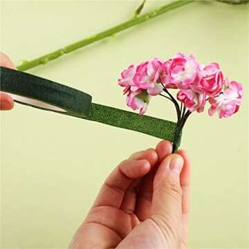 DECORA 1/2" Wide Dark Green Floral Tapes for Bouquet Stem Wrapping and Floral Crafts Supply