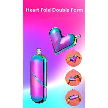 Matchstick Lighter, Heart Shaped Soft Flame Butane Lighter, Creative Flame Butane Love Lighter,Suitable for Indoor & Outdoor, Gifts (Butane Not Included)