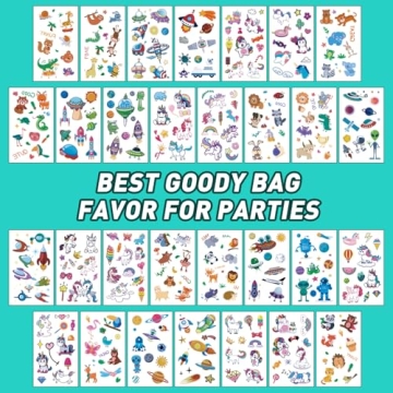 Metker Kids Temporary Tattoos 1700+ Patterns - Fun & Safe