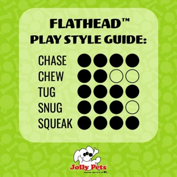 Jolly Pets Flathead Tug/Squeak Toy for Medium Dogs