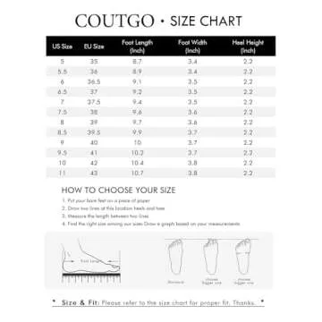 Coutgo Women’s Comfortable Platform Sandals for Summer