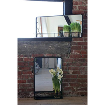 Creative Co-Op Large Metal Framed Mirror with Shelf