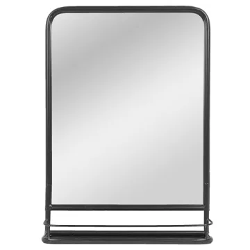 Creative Co-Op Large Metal Framed Mirror with Shelf