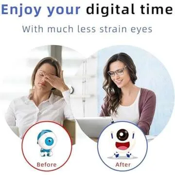 WINTOO Blue Light Glasses for Women Men | 99% Blue Light Blocking Computer Glasses for Gaming TV Phone Screen Square Frame | Anti Eyestrain & UV Glare Protection - 5 Pair