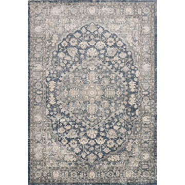 Loloi II Teagan Denim Mist Sample Rug 18x18 Soft Durable