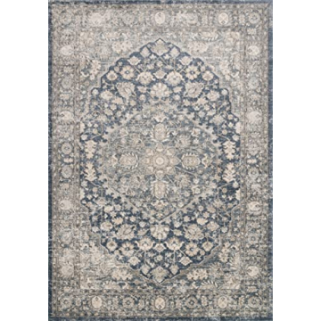 Loloi II Teagan Denim Mist Sample Rug 18x18 Soft Durable