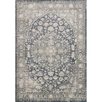 Loloi II Teagan Denim Mist Sample Rug 18x18 Soft Durable