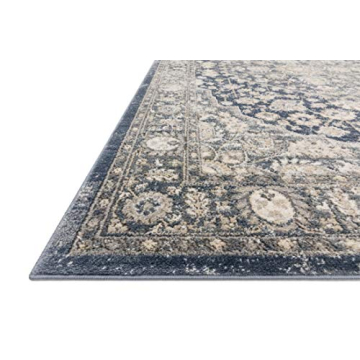 Loloi II Teagan Denim Mist Sample Rug 18x18 Soft Durable
