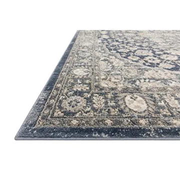 Loloi II Teagan Denim Mist Sample Rug 18x18 Soft Durable