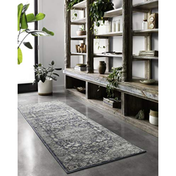 Loloi II Teagan Denim Mist Sample Rug 18x18 Soft Durable