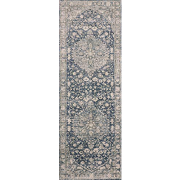 Loloi II Teagan Denim Mist Sample Rug 18x18 Soft Durable