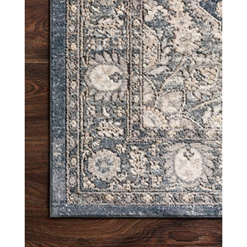 Loloi II Teagan Denim Mist Sample Rug 18x18 Soft Durable