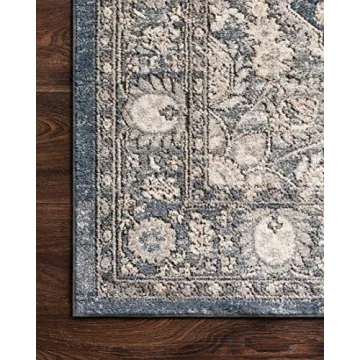 Loloi II Teagan Denim Mist Sample Rug 18x18 Soft Durable