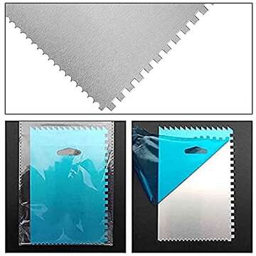 8 Pack Cake Scraper Set Metal Decorating Comb Icing Smoother Aluminum Side Scraper Decorating Mousse Butter Cream Cake Edge Tools With 32 Design Textures Pastry Cutter for Cake Decor Home kitchen DIY