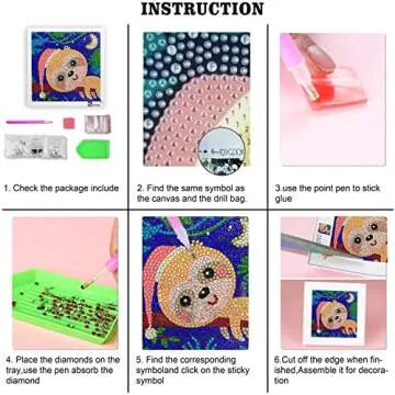 TINY FUN 5D Diamond Painting Kit for Kids - Sloth Art