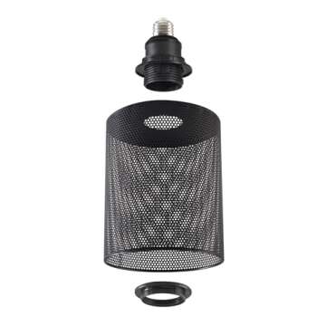 WOERFU E26 Vintage Black Metal Cage Edison Light Fixture for Pendant Wall Sconce Floor Lamp & Ceiling Light Fixture