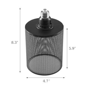 WOERFU E26 Vintage Black Metal Cage Edison Light Fixture for Pendant Wall Sconce Floor Lamp & Ceiling Light Fixture