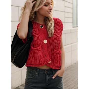 Stylish Women's Sleeveless Cardigan for Casual Elegance