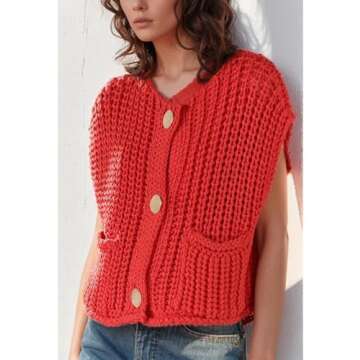 Stylish Women's Sleeveless Cardigan for Casual Elegance