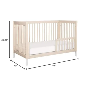 Beautiful Babyletto Gelato 4-in-1 Crib in Washed Natural & White