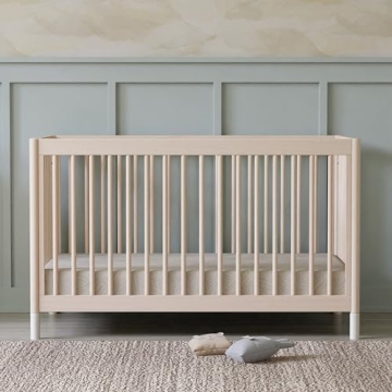 Beautiful Babyletto Gelato 4-in-1 Crib in Washed Natural & White
