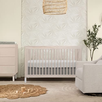 Beautiful Babyletto Gelato 4-in-1 Crib in Washed Natural & White