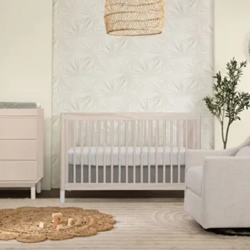 Beautiful Babyletto Gelato 4-in-1 Crib in Washed Natural & White