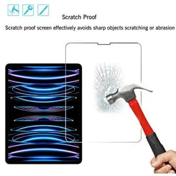 Ailun Screen Protector for iPad Pro 11 inch 2022/2021/2020 (4th/3rd/2nd Generation) 3 Pack + 2 Pack Camera Lens Protector,Tempered Glass,Face ID & Apple Pencil & Case Compatible [5 Pack]