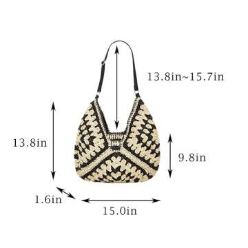 Stylish Straw Hobo Bags - Versatile Beach Tote for Women