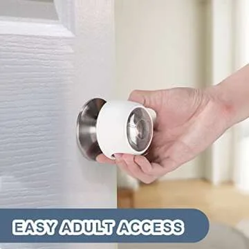 CLYMENE Child Proof Door Knob Covers for Kids Safety 4 Pack