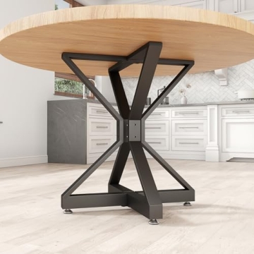 HEONITURE 28" Metal Table Base for Modern Dining and Coffee Tables