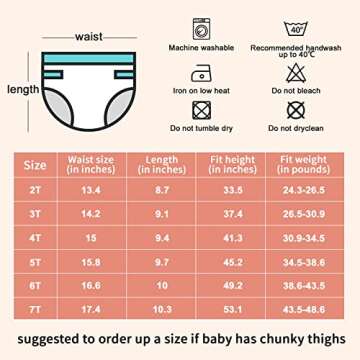 MooMoo Baby Training Underwear for Boys and Girls Absorbent Toddler Training Pants Cotton Washable a...