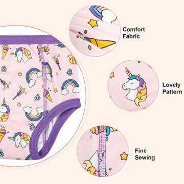 MooMoo Baby Training Underwear for Boys and Girls Absorbent Toddler Training Pants Cotton Washable and Reusable 2T-7T 8 Packs