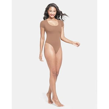 NEWVISISTER Scoop Neck Bodysuit for Effortless Style and Comfort