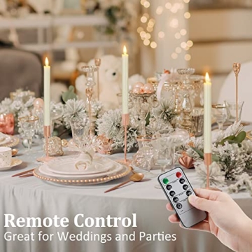 Tuanse Flameless Taper Candles with Remote 18 Pack