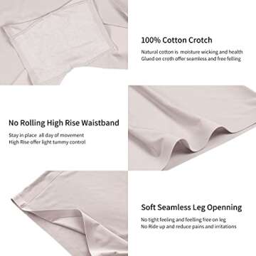 SHARICCA BoyShorts Panties for Women Seamless Soft Boy Shorts Underwear Short Boxer Briefs Anti Chafing, 6P09,M