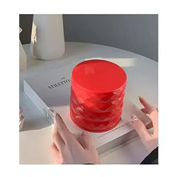 Topotter 4 Layers Jewelry Organizer Box, 360°Rotating Showcase Storage Organizer Rings Necklace Bracelet Earrings Holder, Jewelry Boxes & Organizers, Gift for Girls Mother Women(Red)