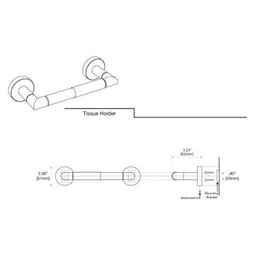 Gatco Glam Toilet Paper Holder - Stylish & Durable