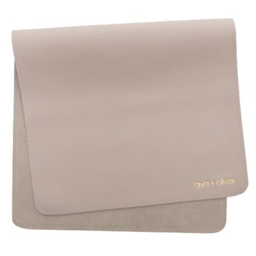 AVA + OLIVER Vegan Leather Baby Changing Mat - Portable and Wipeable