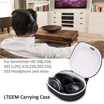 Headphone Case Compatible with Sennheiser Consumer Audio HD 560 S / 599 SE / 280 Pro / 599/600 / 660...