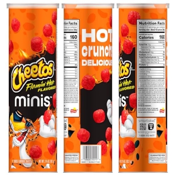 Minis Cheetos Canister - Flamin' Hot Bites for Crunchy Snack Lovers